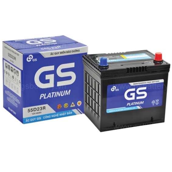 ẮC QUY GS MF 55D23R (12V-60Ah)