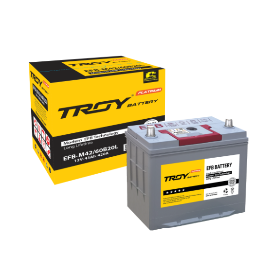 ẮC QUY TROY EFB-M42/60B20L ( 12V-43AH)