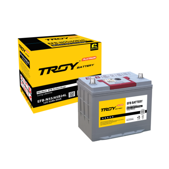 ẮC QUY TROY EFB-N55/65B24L ( 12V-52AH)