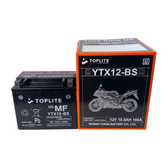 ẮC QUY XE MÁY TOPLITE YTX12-BS ( 12V-10AH)