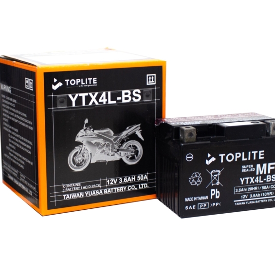 ẮC QUY XE MÁY TOPLITE YTX4L-BS ( 12V-3.5AH)